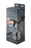 Черный женский пояс BEST SELECT с 3 насадками и вибрацией