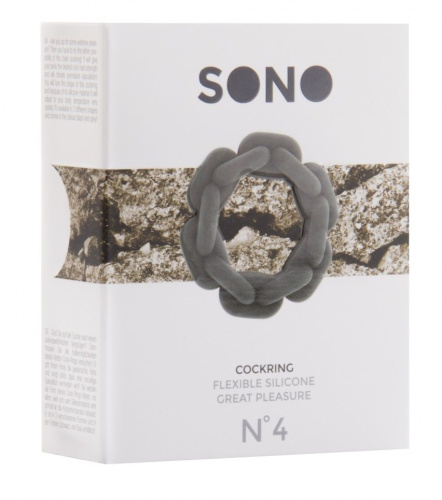 Серое эрекционное кольцо SONO №4 фото 2