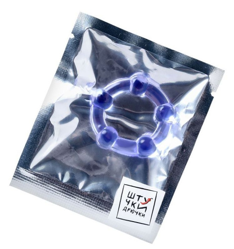 Фиолетовое эрекционное кольцо на пенис с бусинами фото 2 Фиолетовое эрекционное кольцо на пенис с бусинами фото 2