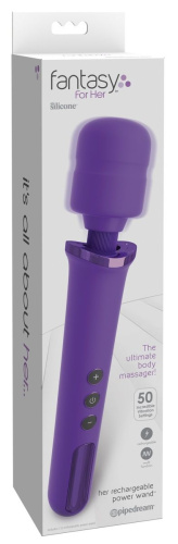 Фиолетовый вибромассажер Rechargeable Power Wand фото 4