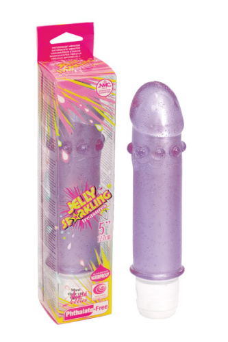 Перламутровый гелевый вибратор - 12,7 см. Перламутровый гелевый вибратор - 12,7 см.