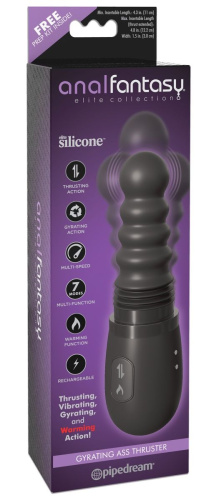 Черный анальный вибратор Gyrating Ass Thruster фото 4