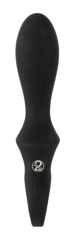 Черный вибратор для точки G с функцией расширения - 18,1 см. фото 4