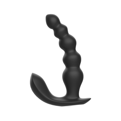 Черная анальная виброёлочка Anal Bead Vibrator с пультом ДУ фото 5