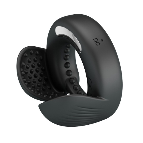 Черное эрекционное виброкольцо Quentin фото 6