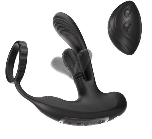 Черный инновационный масcажер простаты Hero с технологией массажа на 360 градусов фото 4