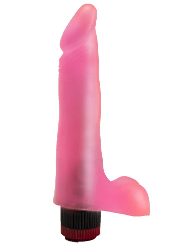 Гелевый розовый вибромассажёр - 17,8 см. фото 2