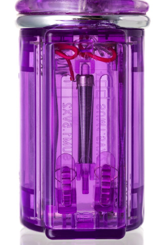 Фиолетовый хай-тек вибратор High-Tech fantasy с бусинами и отростком - 27,2 см. фото 9