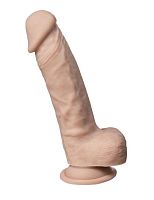 Телесный фаллоимитатор на присоске Real Skin Model 1 - 21 см.