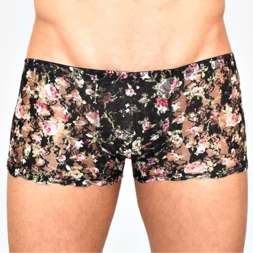 Мужские трусы-боксеры в сеточку с цветочным узором Мужские трусы-боксеры в сеточку с цветочным узором