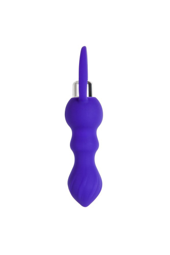 Фиолетовая анальная вибровтулка Curvy - 14 см. фото 3