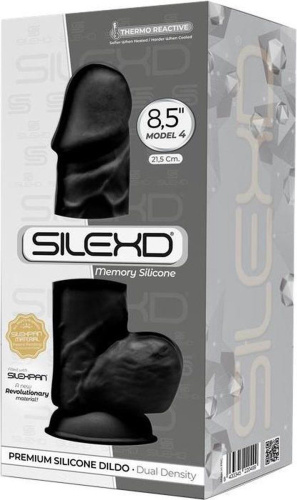 Черный фаллоимитатор SILEXD Model 4 - 21,5 см. фото 3