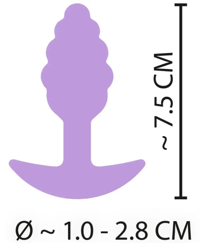 Фиолетовая анальная втулка Mini Butt Plug - 7,5 см. фото 8