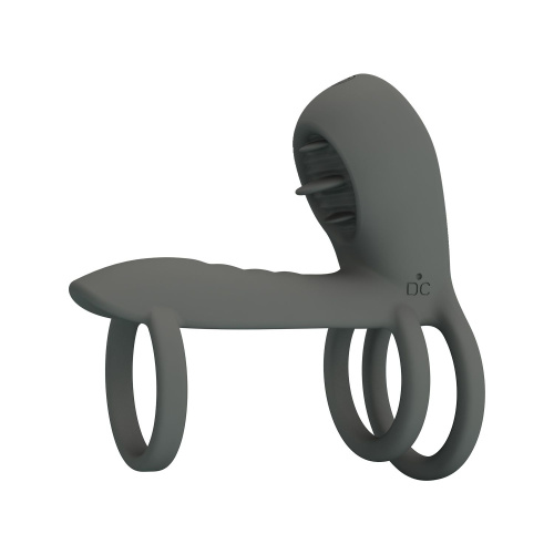 Серая насадка на пенис с 12 режимами вибрации Серая насадка на пенис с 12 режимами вибрации