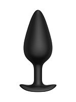 Черная анальная пробка Butt plug №04 - 10 см.