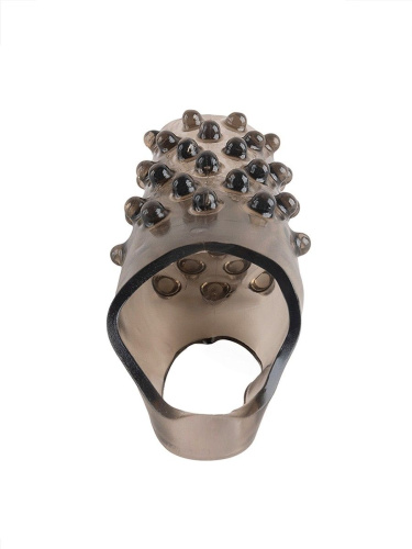 Дымчатая насадка на пенис с выпуклостями - 12 см. фото 5 Дымчатая насадка на пенис с выпуклостями - 12 см. фото 5