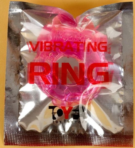 Толстое розовое эрекционное кольцо с вибратором фото 2