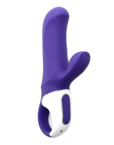 Фиолетовый вибратор Satisfyer Magic Bunny с клиторальным отростком - 17,6 см. фото 2