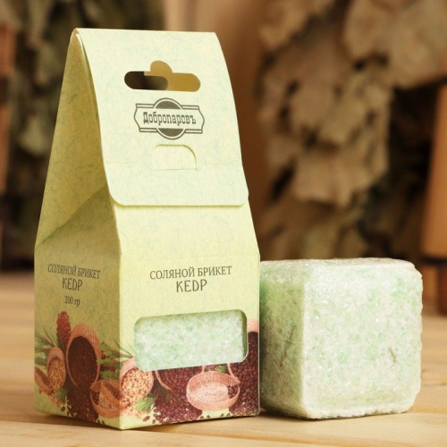 Соляной брикет-куб «Кедр» - 200 гр. фото 6