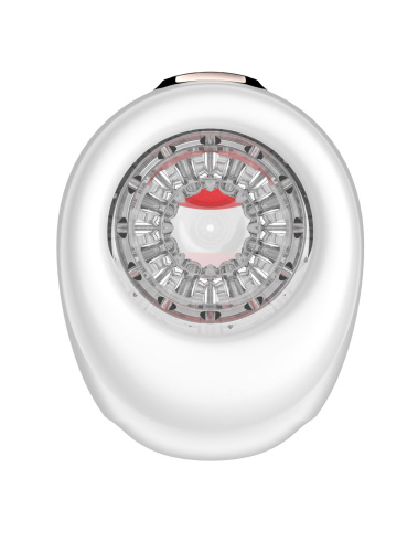 Белый мастурбатор с язычком и возвратно-поступательными движениями фото 3 Белый мастурбатор с язычком и возвратно-поступательными движениями фото 3