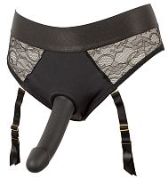 Черный женский страпон Strap-on Set: трусики и насадка