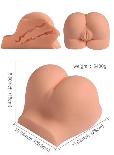 Телесная вагина с двумя отверстиями фото 2