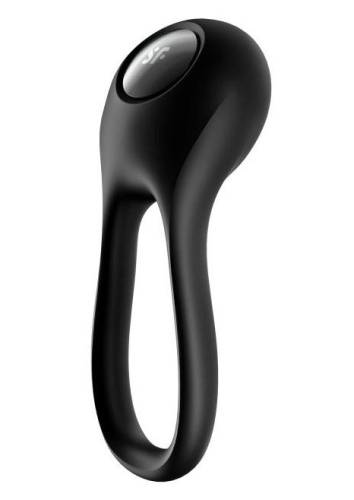 Черное эрекционное виброкольцо Majestic Duo Черное эрекционное виброкольцо Majestic Duo