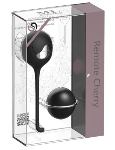 Черное виброяйцо с пультом управления Remote Cherry фото 4