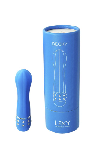 Синий вибратор Becky - 11,5 см. фото 2 Синий вибратор Becky - 11,5 см. фото 2
