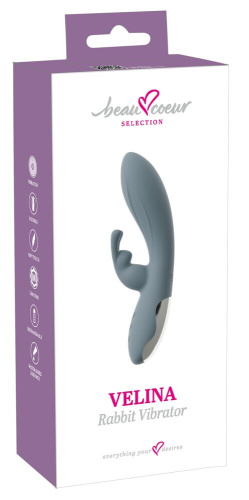 Силиконовый вибратор-кролик VELINA Rabbit Vibrator - 20 см. фото 2