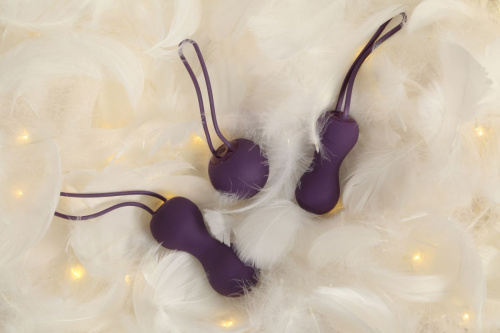 Набор фиолетовых вагинальных шариков Je Joue Ami фото 8