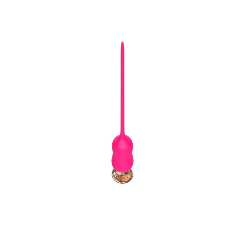 Розовый тонкий стимулятор Nipple Vibrator - 23 см. фото 4