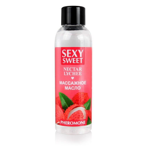 Массажное масло Sexy Sweet Nectar Lychee с феромонами и ароматом личи - 75 мл. Массажное масло Sexy Sweet Nectar Lychee с феромонами и ароматом личи - 75 мл.