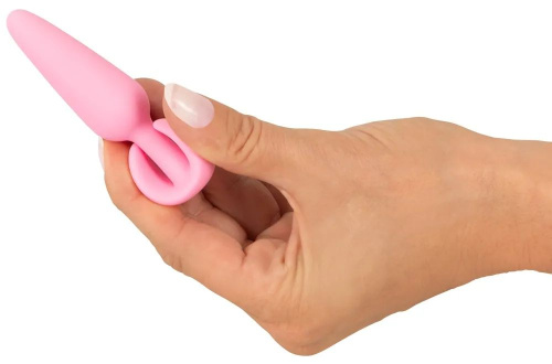 Розовая анальная втулка Mini Butt Plug - 8,4 см. фото 7