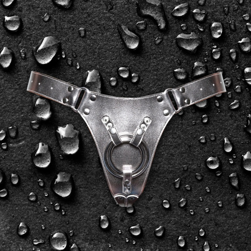 Серебристые страпон-трусики Fusion Strap On Harness для крепления фаллоимитаторов