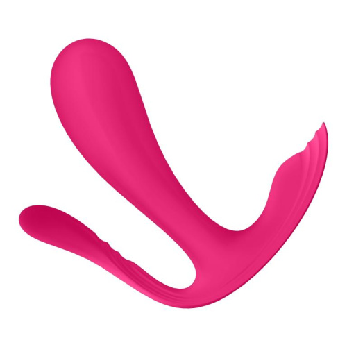 Розовый анально-вагинальный вибромассажер Top Secret+ фото 2