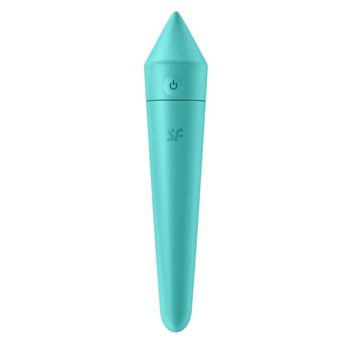 Бирюзовый мини-вибратор Ultra Power Bullet 8 фото 3