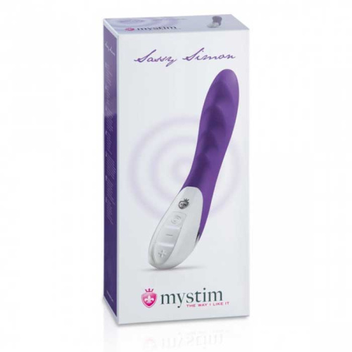 Фиолетовый вибратор Mystim Sassy Simon - 27 см. фото 5