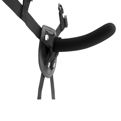 Черный страпон Raw Recruit Strap-On M - 15 см. фото 3