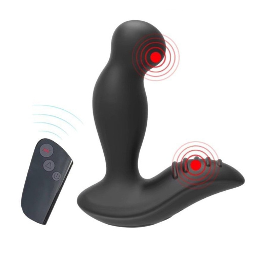 Черный вибромассажер простаты 3,5’’ Remote Control P-spot Massager - 12,5 см. фото 4