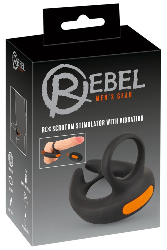 Черный вибростимулятор мошонки RC Scrotum Stimulator with Vibration фото 2