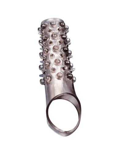 Дымчатая насадка на пенис с шипами и выпуклостями - 12 см. фото 2 Дымчатая насадка на пенис с шипами и выпуклостями - 12 см. фото 2