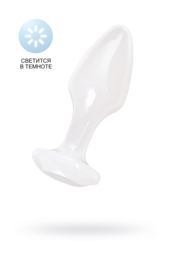 Белая акриловая анальная втулка - 8 см. фото 2