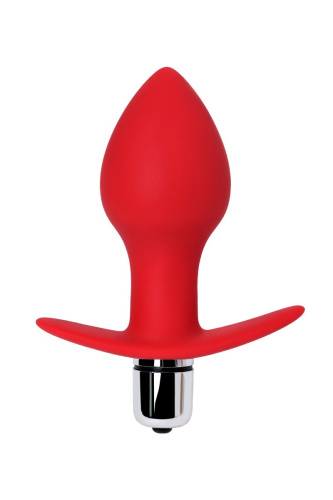 Красная анальная вибровтулка Glam - 9,7 см. фото 3