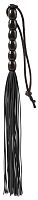 Чёрная мини-плеть из резины Rubber Mini Whip - 22 см.