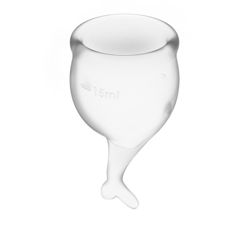 Набор прозрачных менструальных чаш Feel secure Menstrual Cup фото 3