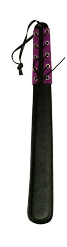 Чёрная шлёпалка Paddel в фиолетовой оплётке - 42 см. фото 3