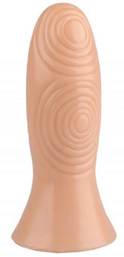Телесная анальная втулка с рельефом - 17 см. фото 3