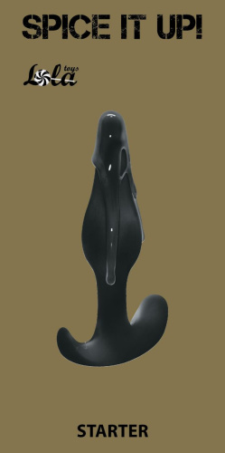 Чёрная анальная пробка Starter - 10,5 см. фото 3