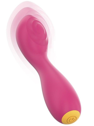 Розовый перезаряжаемый мини-вибратор с режимом постукивания - 12,5 см. Розовый перезаряжаемый мини-вибратор с режимом постукивания - 12,5 см.